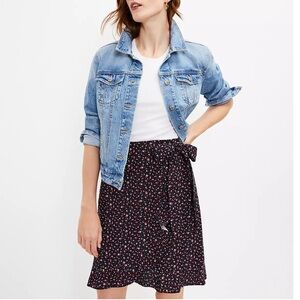 NWT Loft Ladybug Ruffle Wrap Skirt